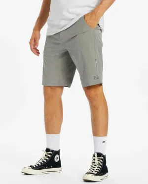 BILLABONG SLUB CROSSFIRE 21" HYBRID SUBMERSIBLE SHORTS - GRAY