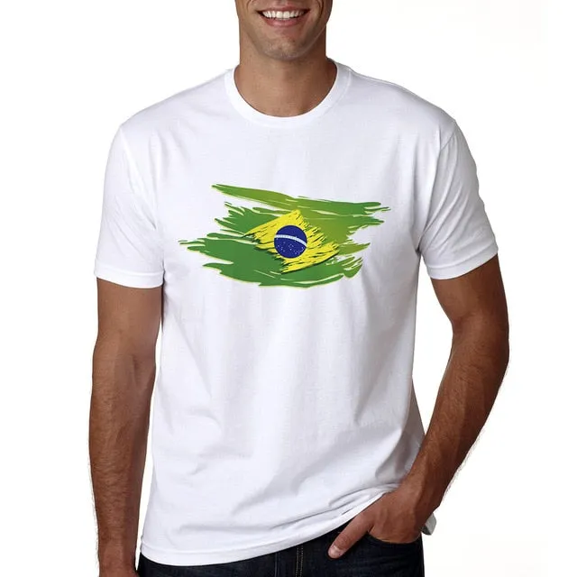 Brazil Flag Matching Couple Tees