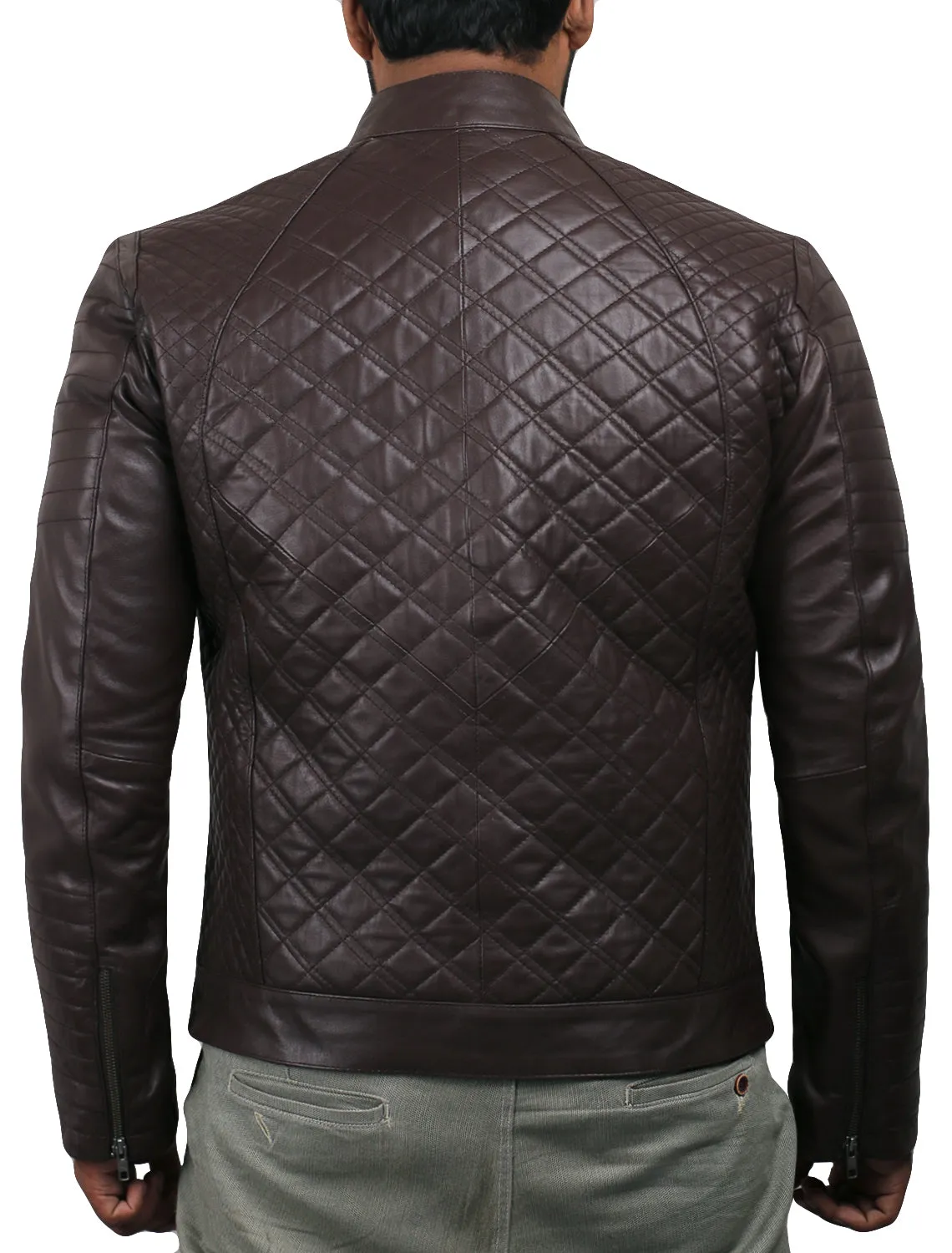 Leather Jackets Hub Mens Genuine Lambskin Leather Jacket (Black, Fencing Jacket) - 1501491