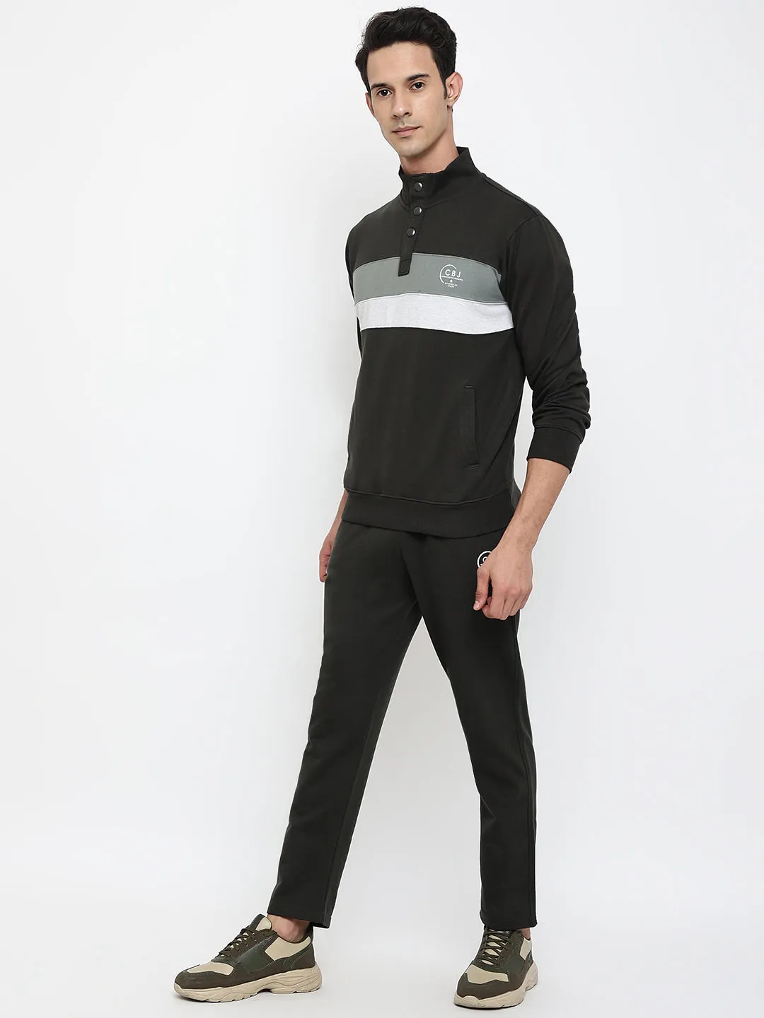 Men Olive Tracksuit