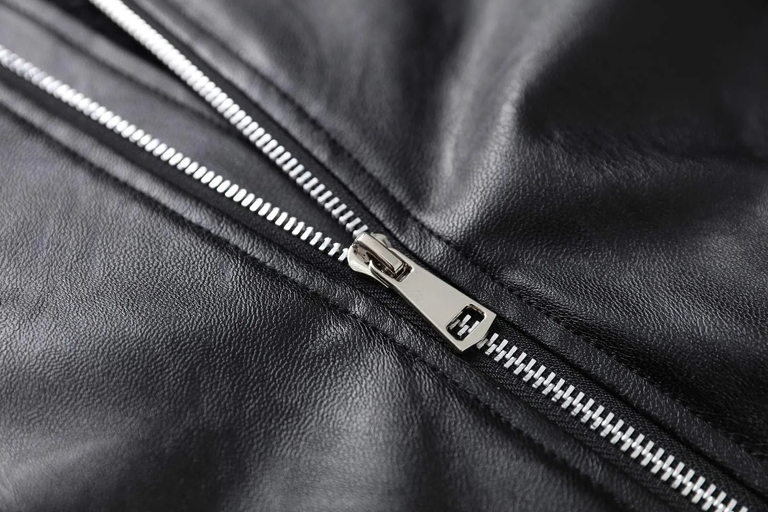 Mens Casual Slim Fit Faux Leather Jacket Fall Winter Leather Bomber Jackets