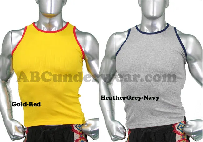 Robbie Contrast Mens Tank Top - Closeout